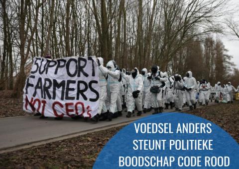 Voedsel Anders steunt politieke boodschap CODE ROOD